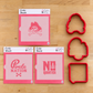 No Quarter Cookie Stencil Set