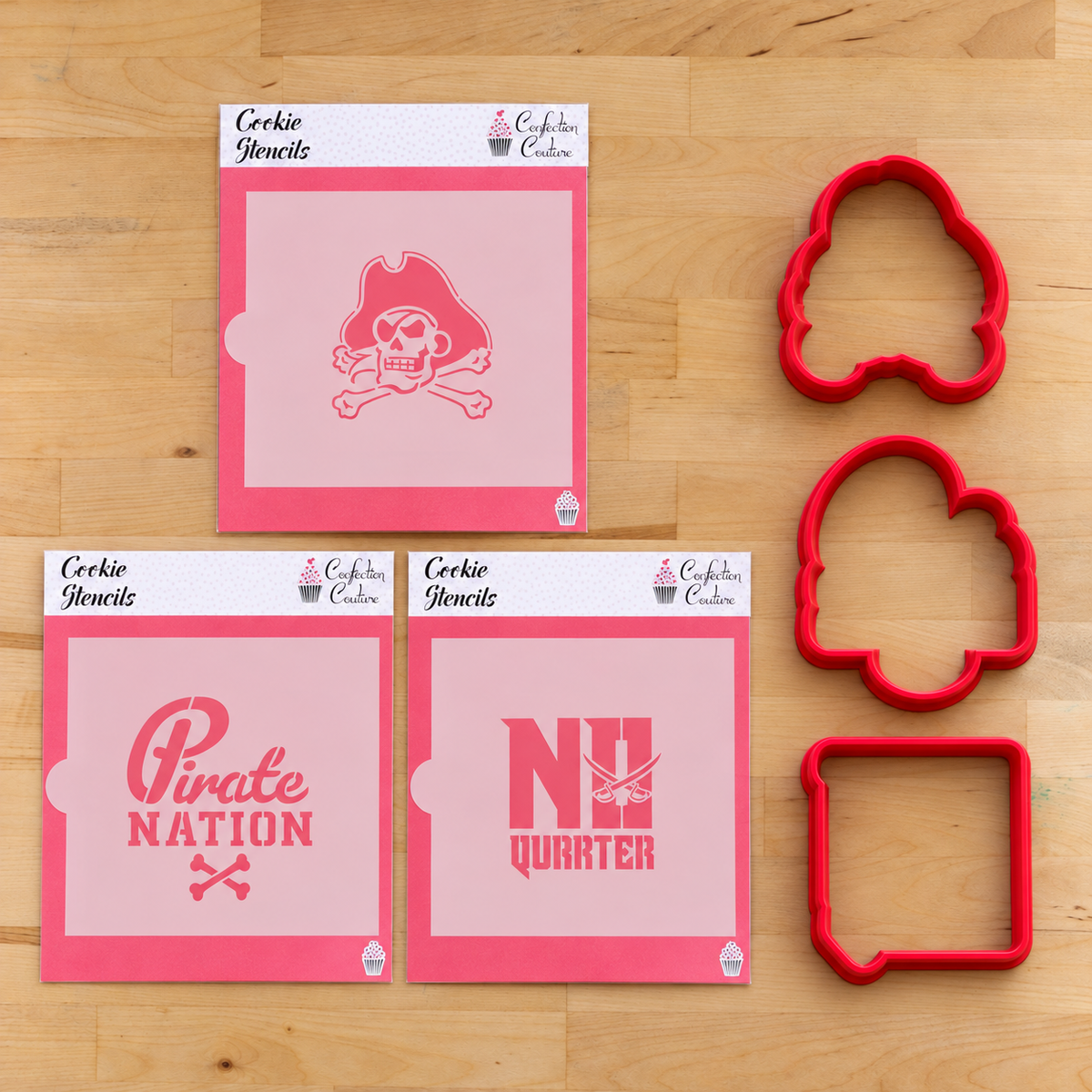 No Quarter Cookie Stencil Set