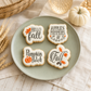 Autumn Messages Fall Cookie Stencil Set