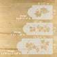 Dimensions for the Grapevine Cake Stencils