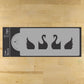 Swans 3-D Stencil Template for cakes, featuring elegant swan designs, perfect for cake decorating.