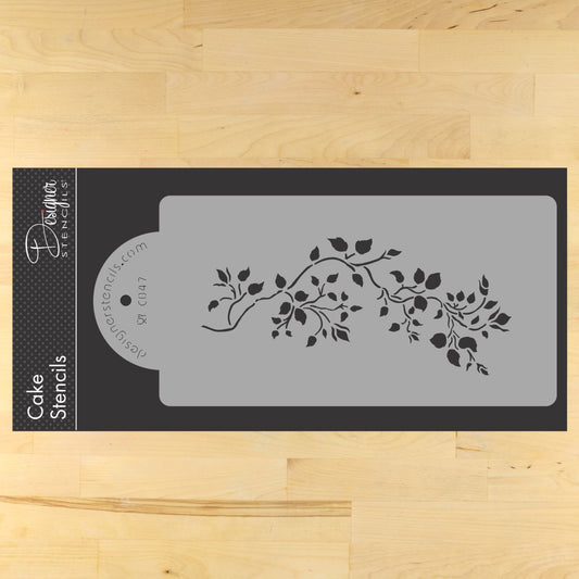 Rosebud Vine Cake Stencil by Designer Stencils