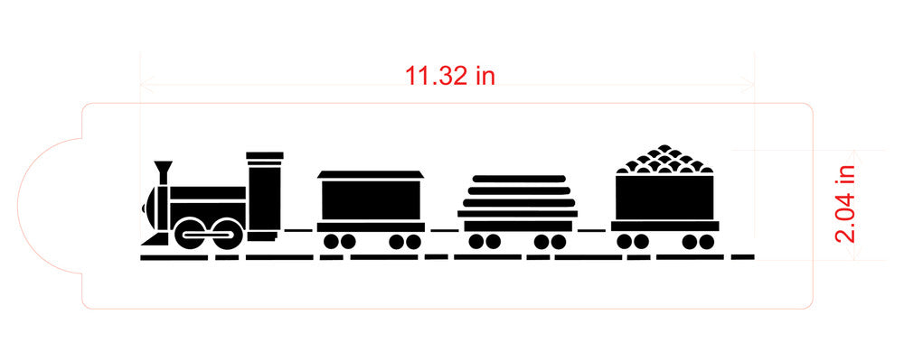 Train with Track Cake Stencil by Designer Stencils