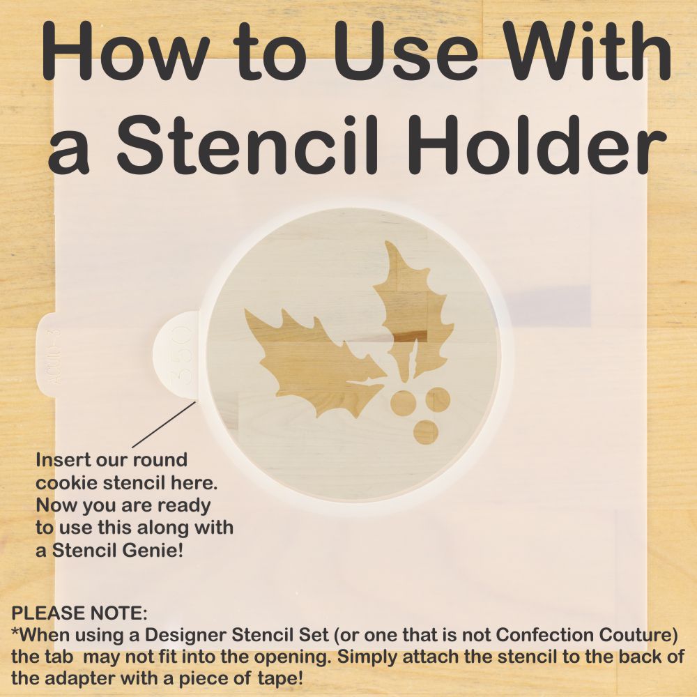 Holiday Round Cookie Stencil Tops by Designer Stencils