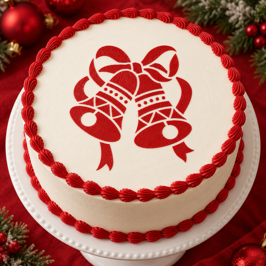 Ringing Bells Cake Stencil Top by Designer Stencils