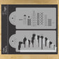 Chicago Detailed Skyline Cake Stencil Side by Designer Stencils