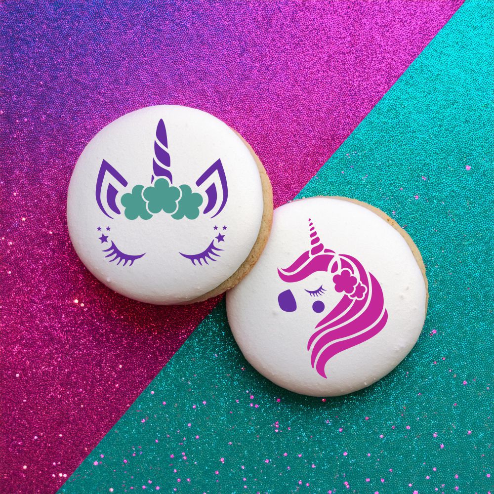 Unicorn Round Cookies for birthday parties