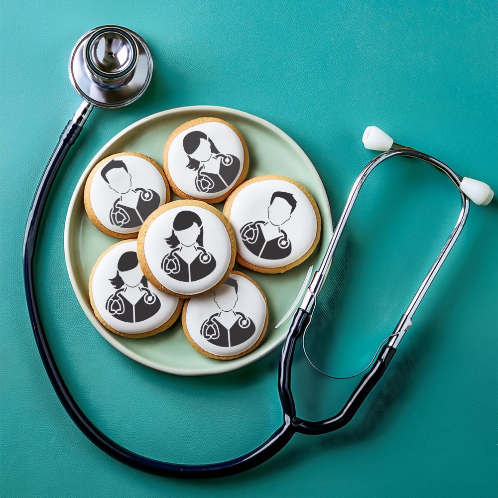 Nurse or Doctor Round Cookie Stencil Set by Designer Stencils