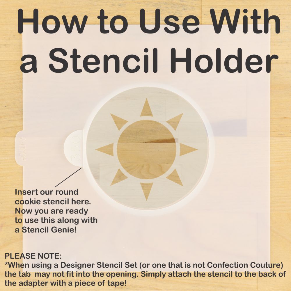 Summer Season Round Cookie Stencil Sets by Designer Stencils