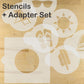 Summer Season Round Cookie Stencil Sets by Designer Stencils