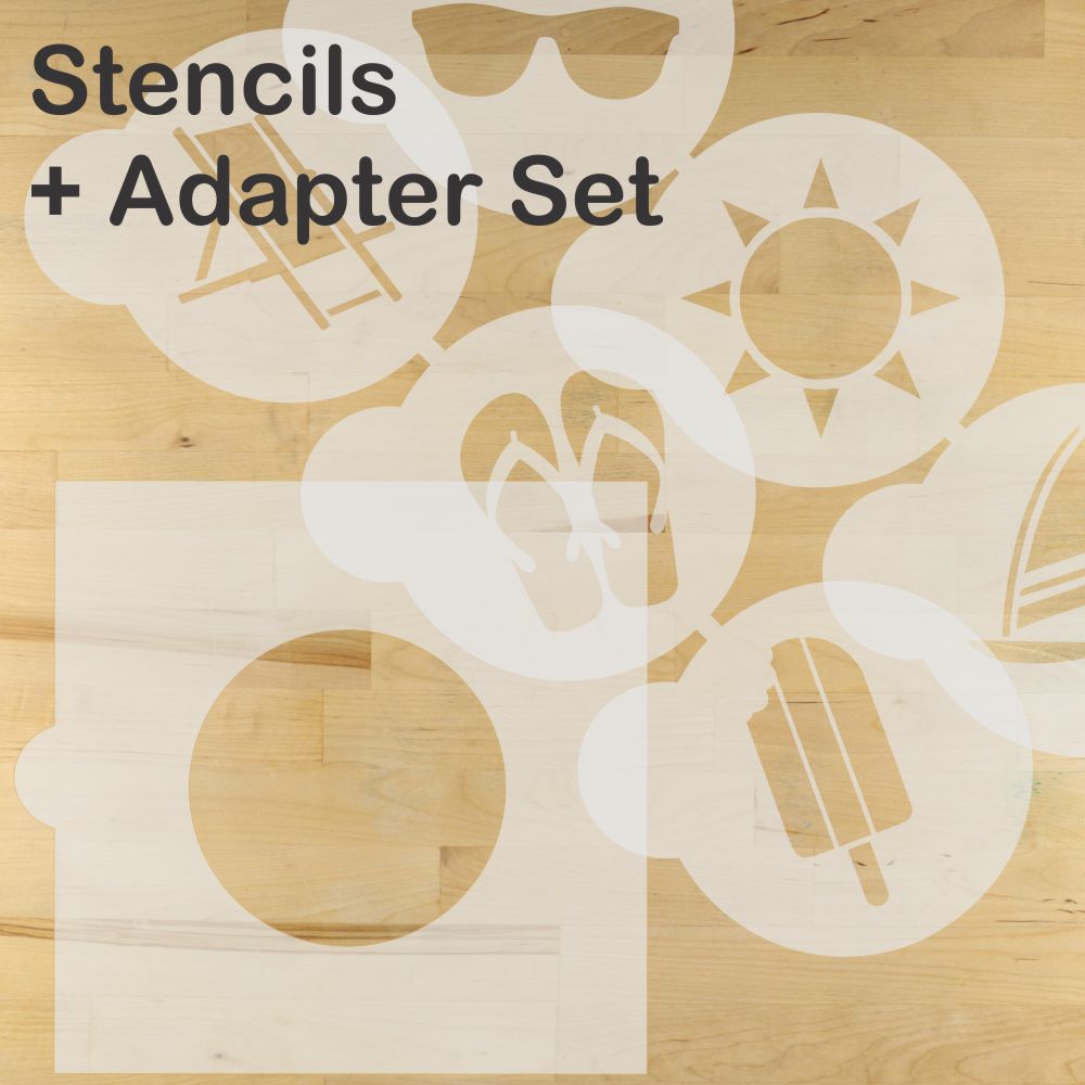 Summer Season Round Cookie Stencil Sets by Designer Stencils
