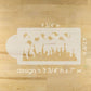 Dimensions for the Graduation Cake Stencil