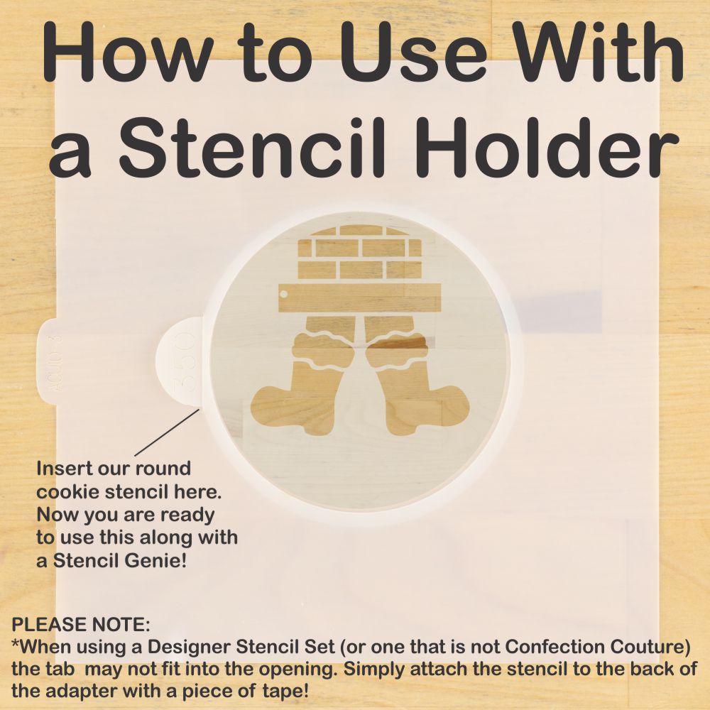 Silly Santa Round Cookie Stencil Set by Designer Stencils