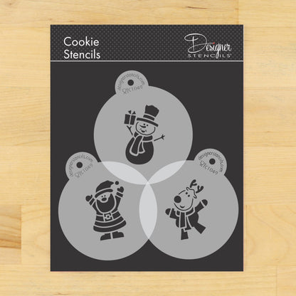 Whimsical Winter Round Cookie Stencil Set by Designer Stencils