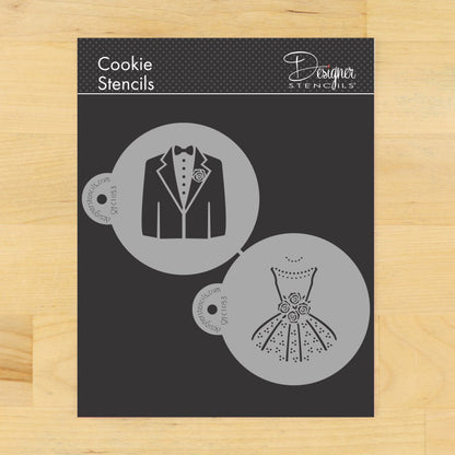 Wedding Dress and Tuxedo Cookie Stencils: Designer Stencils