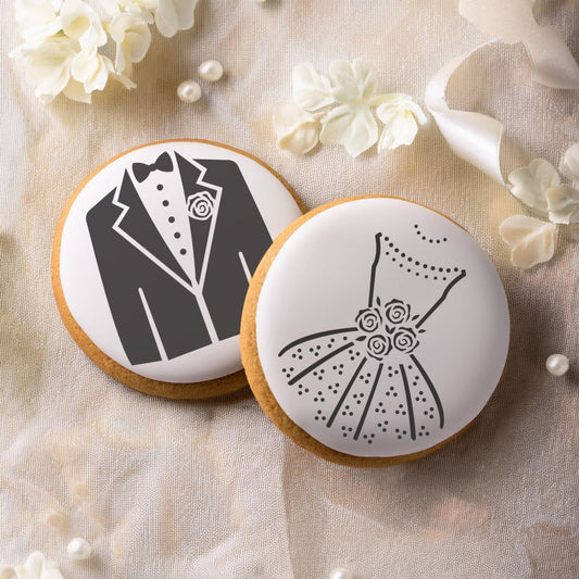 Wedding Cookies by Designer Stencils