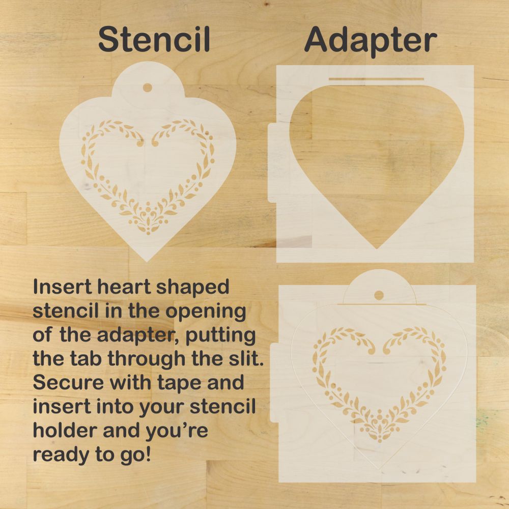 Adapters for Heart Shaped Cookie Stencils