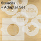 Spooky Halloween Round Cookie Stencil Set by Designer Stencils