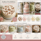 Design collage for the French Toile Round Cake top stencil
