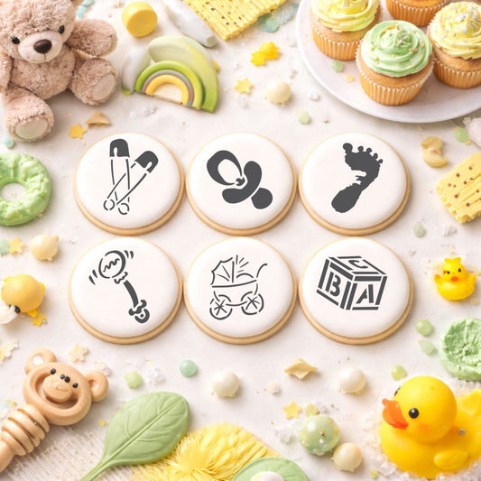 Baby Round Cookie Stencil Sets by Designer Stencils