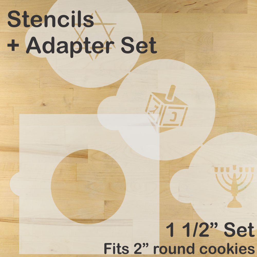 Jewish Symbols Round Cookie Stencil Set by Designer Stencils