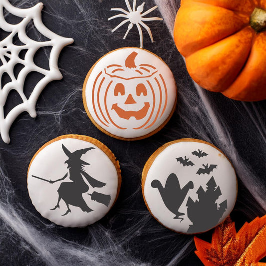 Halloween Round Cookie Stencil Sets by Designer Stencils