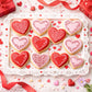 Swirl Valentine Heart Round Cookie Stencil Set by Designer Stencils