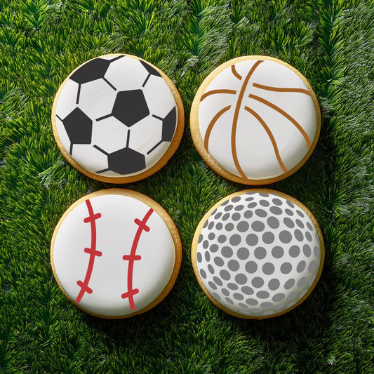 Sports Ball Round Cookie Stencil Set by Designer Stencils