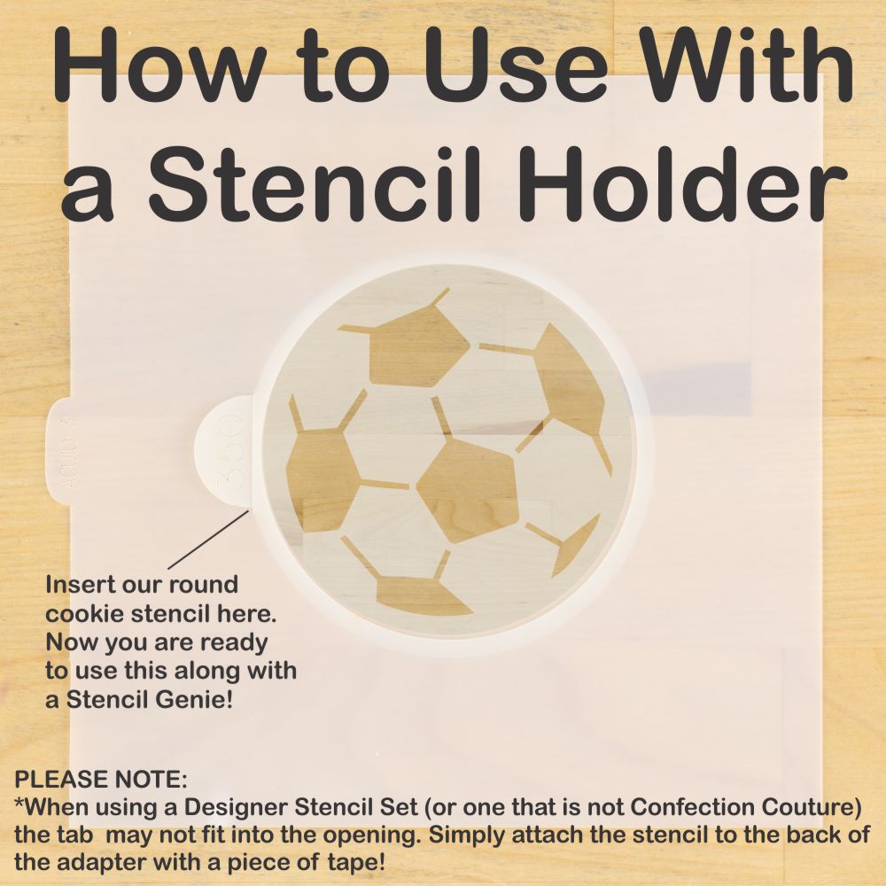 Sports Ball Round Cookie Stencil Set by Designer Stencils