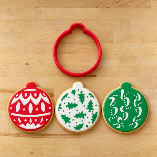 Christmas Balls Round Cookie Stencil Set by Designer Stencils