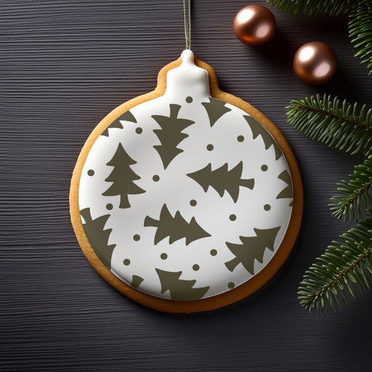 Christmas Balls Round Cookie Stencil Set by Designer Stencils