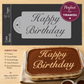 Happy Birthday Stenciled onto a Tiramisu