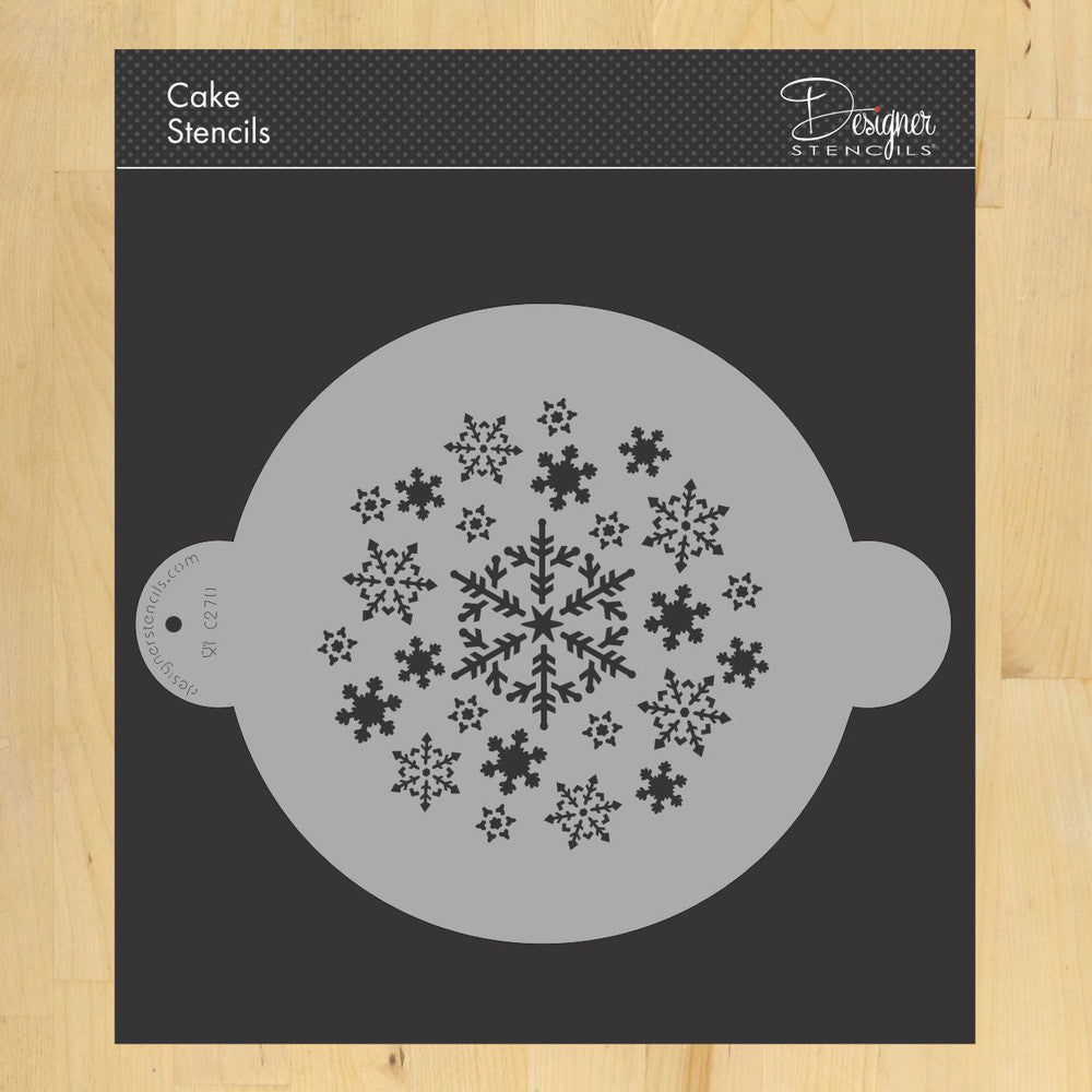 Snowflake Cake Stencil Top by Designer Stencils