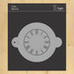 Clock Cake Stencil Top by Designer Stencils 4.5 inch