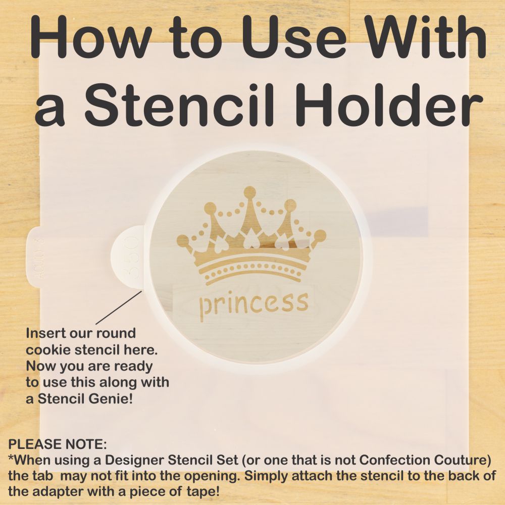 Princess Round Cookie Stencil Set by Designer Stencils