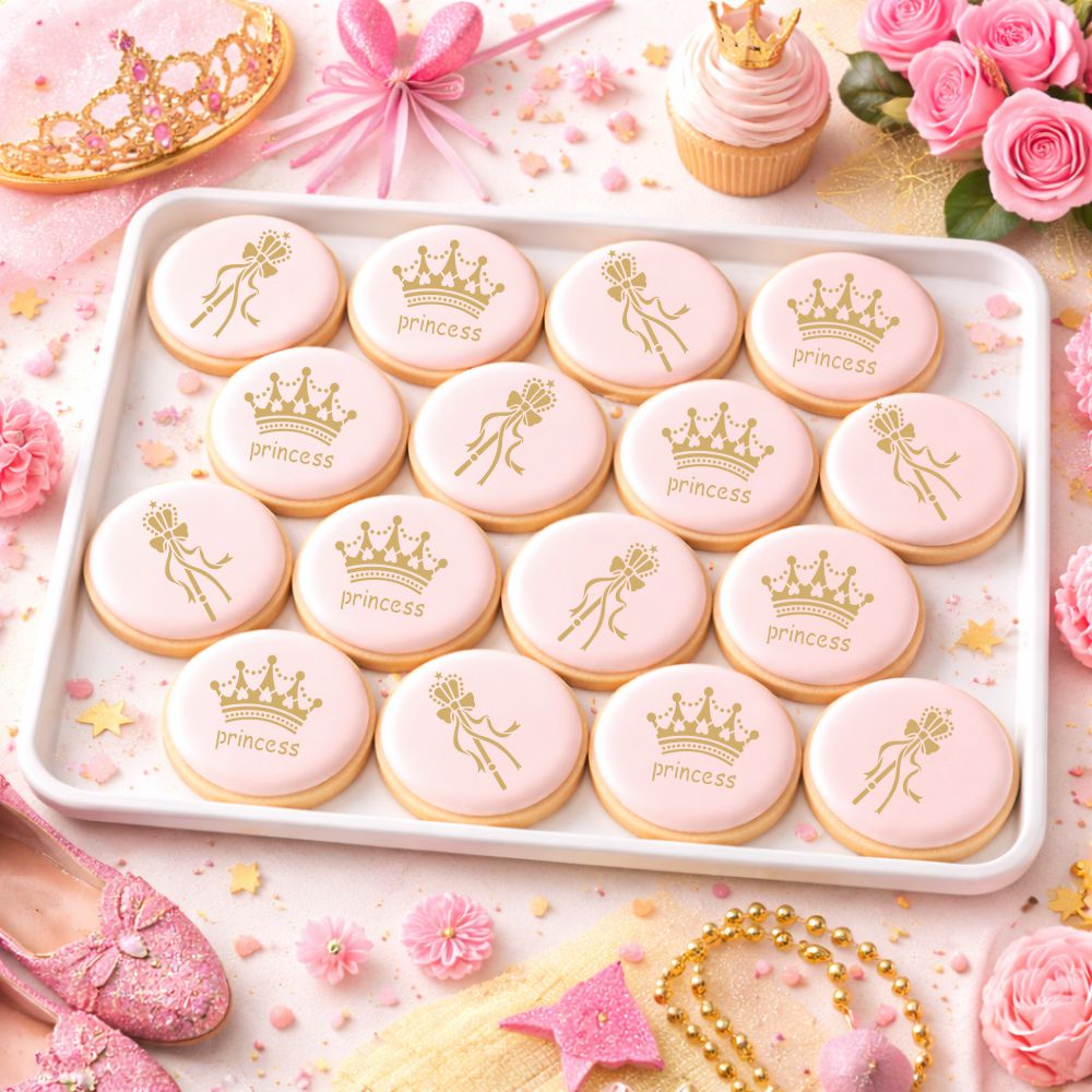 Princess Round Cookie Stencil Set by Designer Stencils