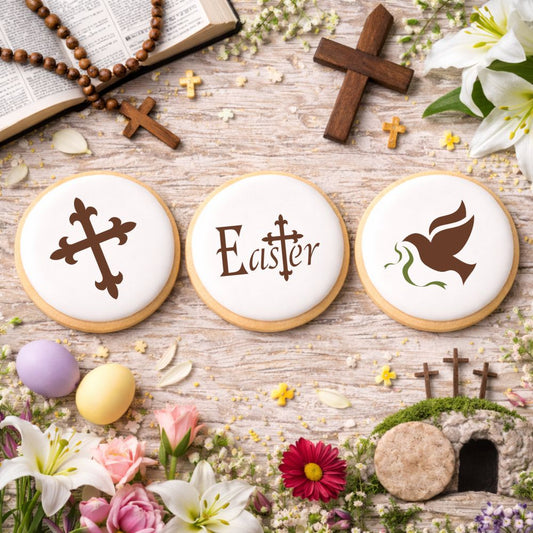 Easter Round Cookie Stencil Set by Designer Stencils