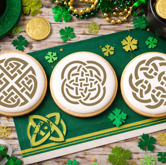 Celtic Knots Round Cookie Stencil Set by Designer Stencils