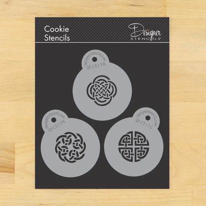 Celtic Knots Round Cookie Stencil Set by Designer Stencils