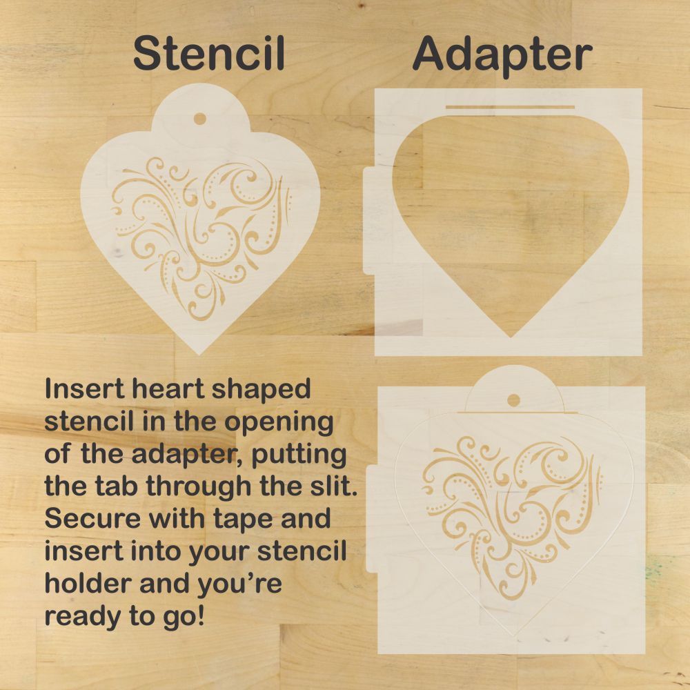 Contemporary Hearts Cookie Stencil Set by Designer Stencils