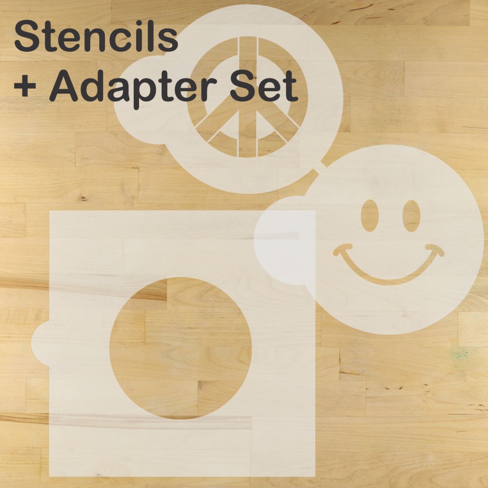 Peace & Happiness Round Cookie Stencil Set by Designer Stencils