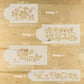 Floral Explosion Cake Side Stencil Sets by Designer Stencils