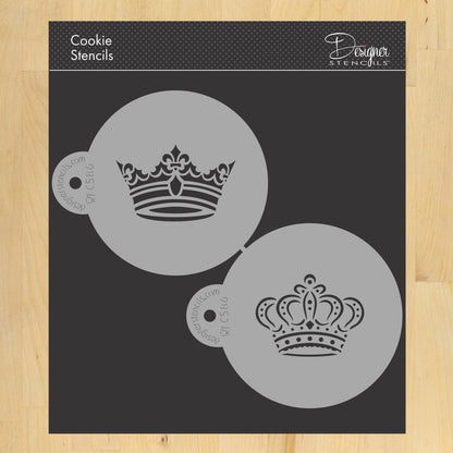 Royal Crowns Round Cookie Stencil Set by Designer Stencils