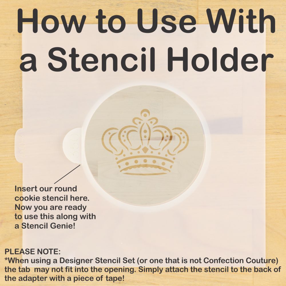 Royal Crowns Round Cookie Stencil Set by Designer Stencils