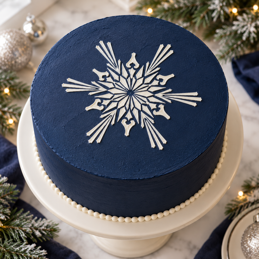 Crystal Snowflakes Cake Stencil Top Duos by Designer Stencils