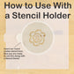 Brush Embroidery Flower Round Cookie Stencil Set by Designer Stencils