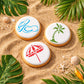 Beach Round Cookie Stencil Sets by Designer Stencils
