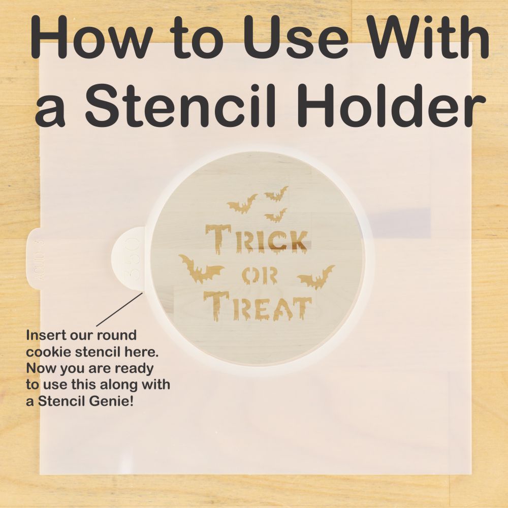 Mini Trick or Treat Round Cookie Stencil Set by Designer Stencils