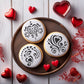 Amore Round Cookie Stencil Set by Designer Stencils