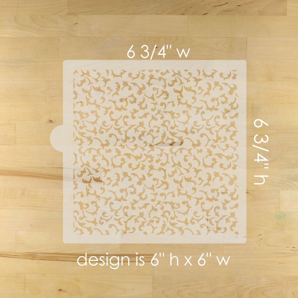 Dimensions for the Provencal Cake and Cookie Stencil